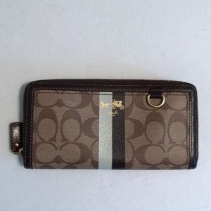 Real Coach brown wallet. Barely used.